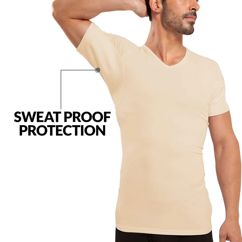 Men Undershirts Anti-transpiration T Shirt Against Underarm Sweat Proof T-shirt