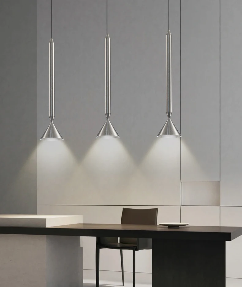 Black Silver Aluminum Wire Length Pendant Lights