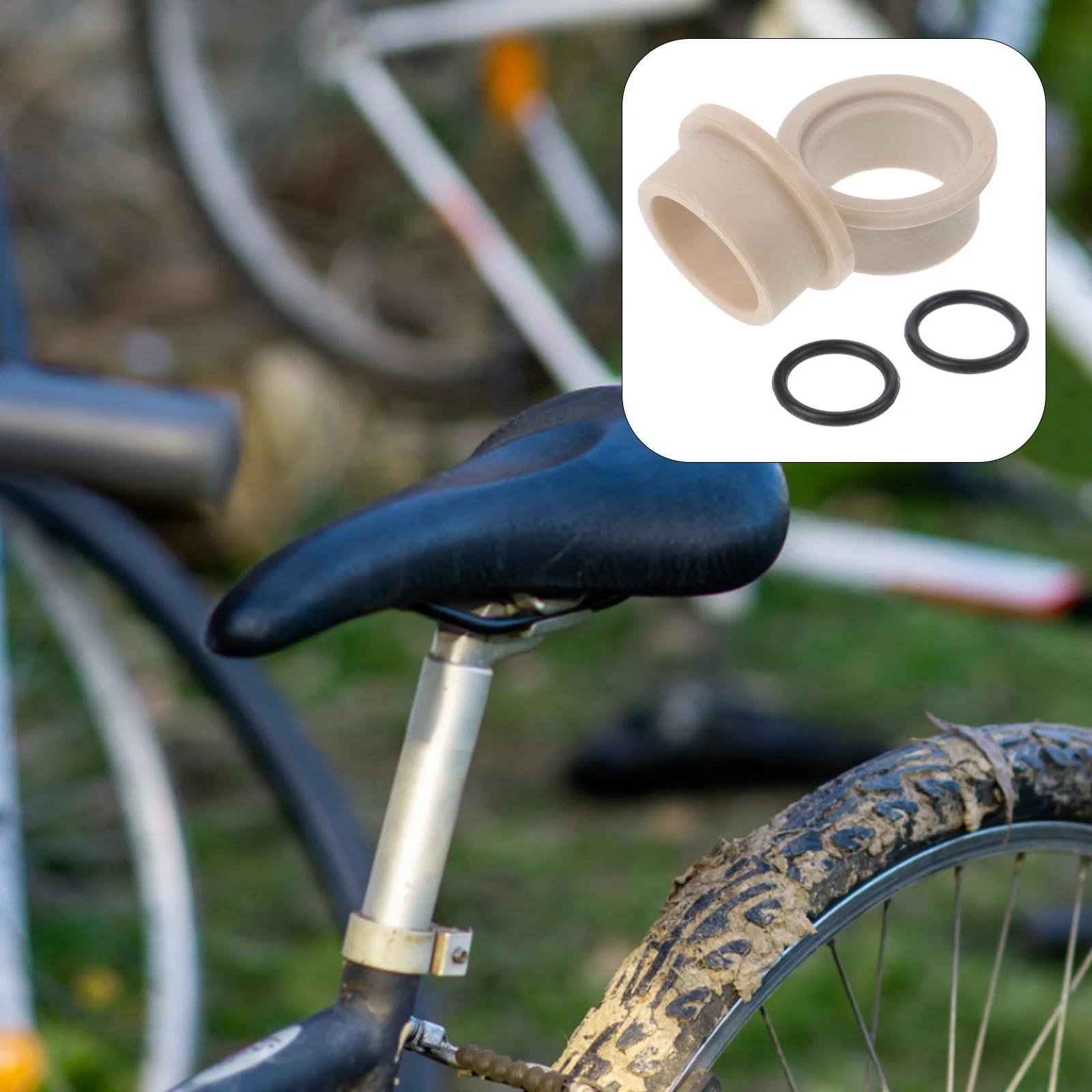 

1Set Universal Rear Shock Absorber Bushing Protector Bike Rear Buffer Rubber Ring Fixing Sleeve Cushion Ring Bushing Protector