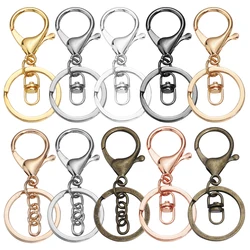5-20pcs Metal Snap Hooks Keychain Lobster Clasp Key Hook Keyrings Keyring Keychain for DIY Key Chain Necklace Bracelet Supplies
