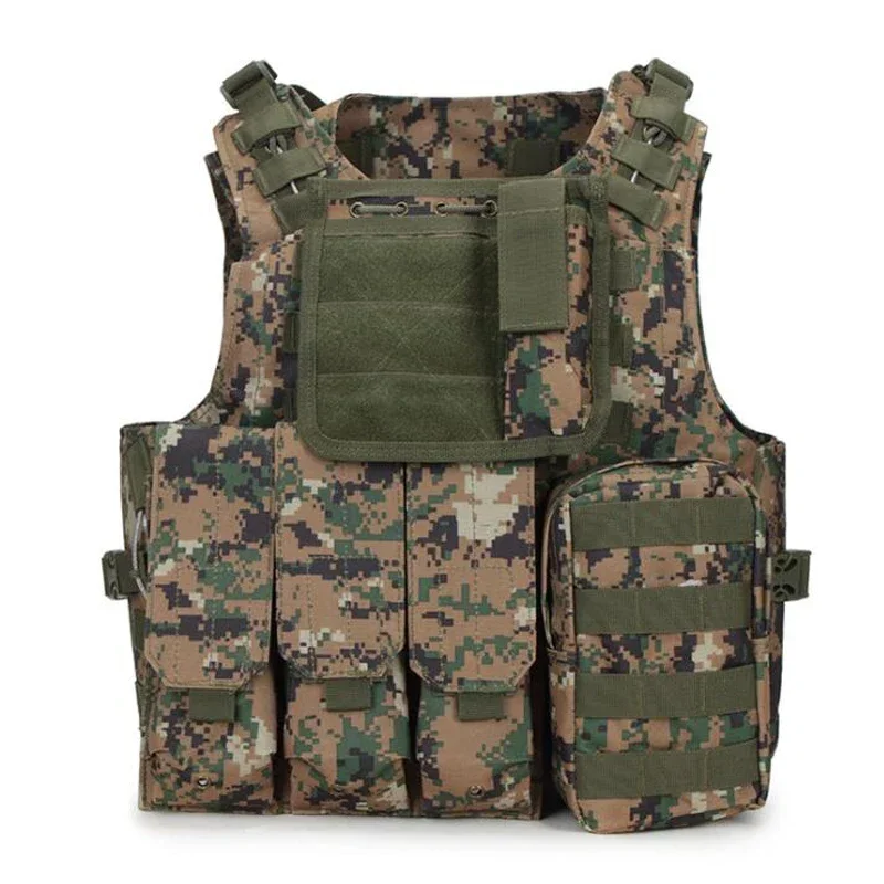 Chaleco Portaplacas Táctico MOLLE Multicam – Combate y Airsoft