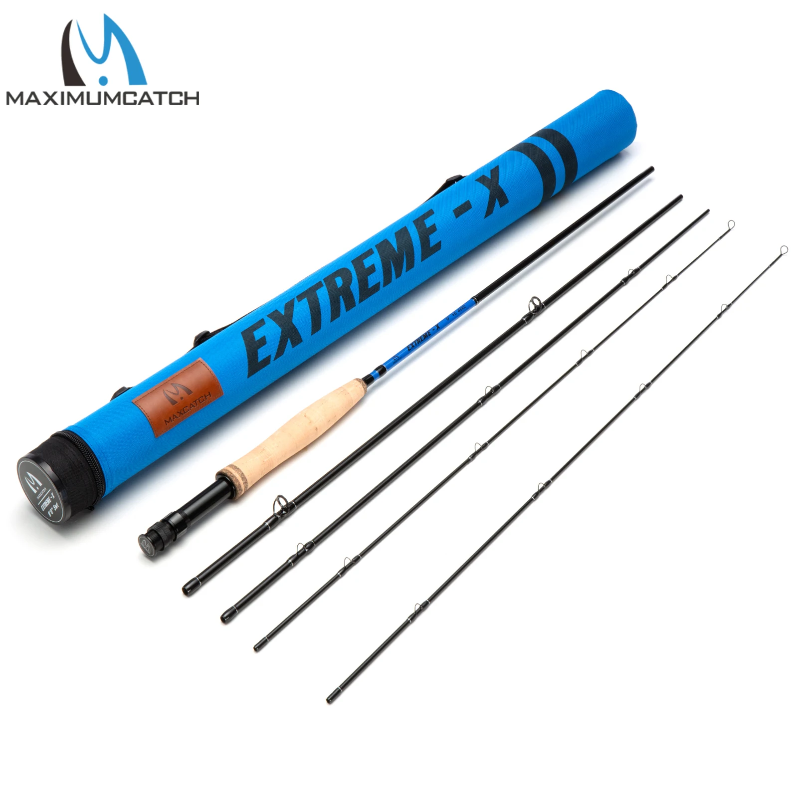 Maxcatch Extreme-X Fly Fishing Rod with Extra Tip Section, Fast Action, Carrying Tube Included, 8.4ft/8.5ft/9ft/ 3-8WT