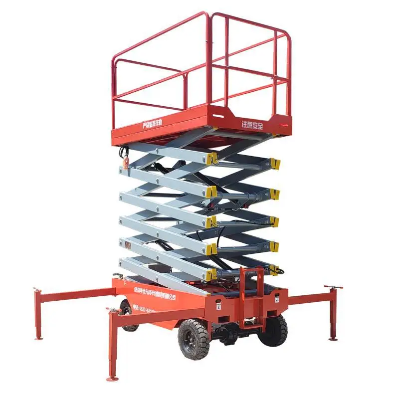 Factory Customizable 6-14m Electric Movable Scissors Lift Hydraulic Mobile Electric Scissor Lift Man Lift