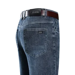 2023 frühling Herbst Neue Qualität Kleidung männer Hohe Taille Fit Gerade Jeans Klassische Vintage Business Casual Baumwolle Hosen Hosen