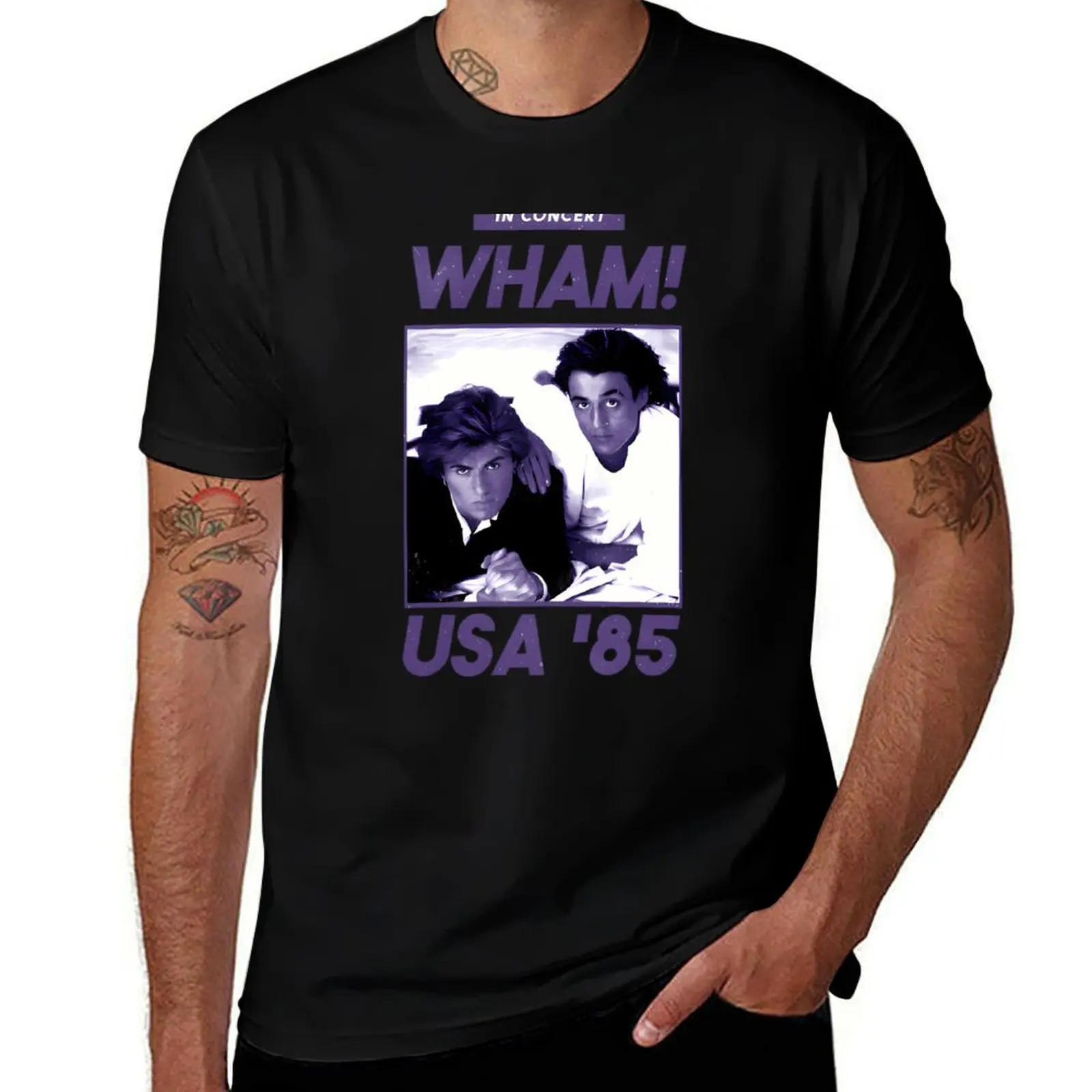 WHAMS Music Band - Tour 2024 T-Shirt Retro Style Print Casual Top