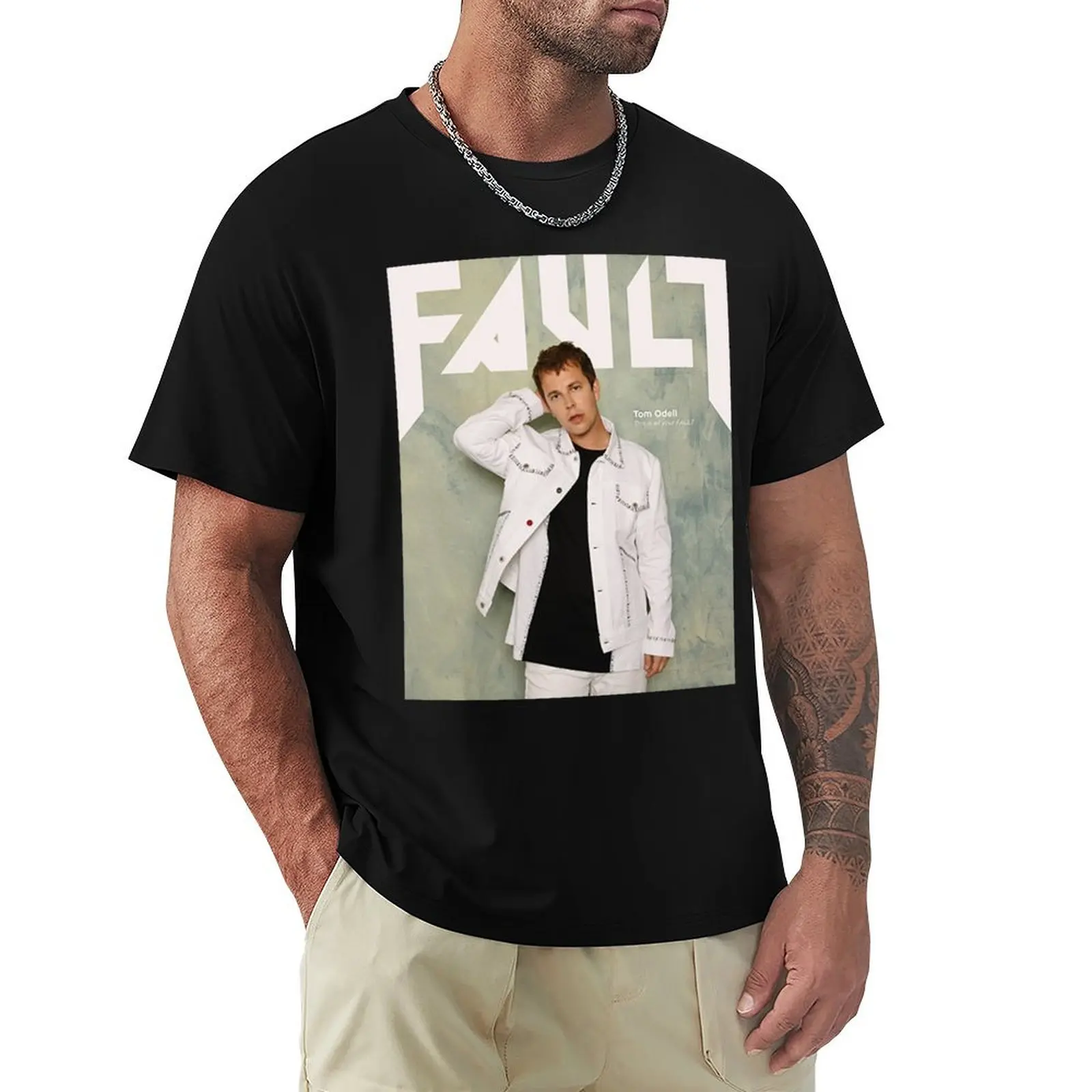 Tom Odell FAULT Magazine Cover T-Shirt t shirts for man pack white T-Shirt