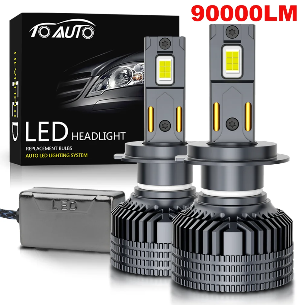 K5C H7 Powerful Led Headlight Bulb H1 H4 H8 H11 HB3 9005 HB4 9006 9012 Hir2 Led Diode Lamps for Auto Headlamp 12V K6C Car Lights