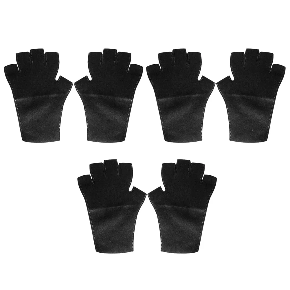 

3 Pairs Nail Sun Gloves Salon Manicure UV Fingerless Gel Supply Protective Phototherapy Machine