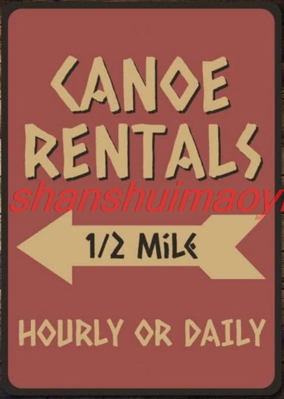 Canoe Rentals Sign, Canoe Sign, Canoe Arrow Sign, Rental Arrow Sign, Lake Mileage Sign, Canoe Lover Gift, Lake Sign, Qualit ADS