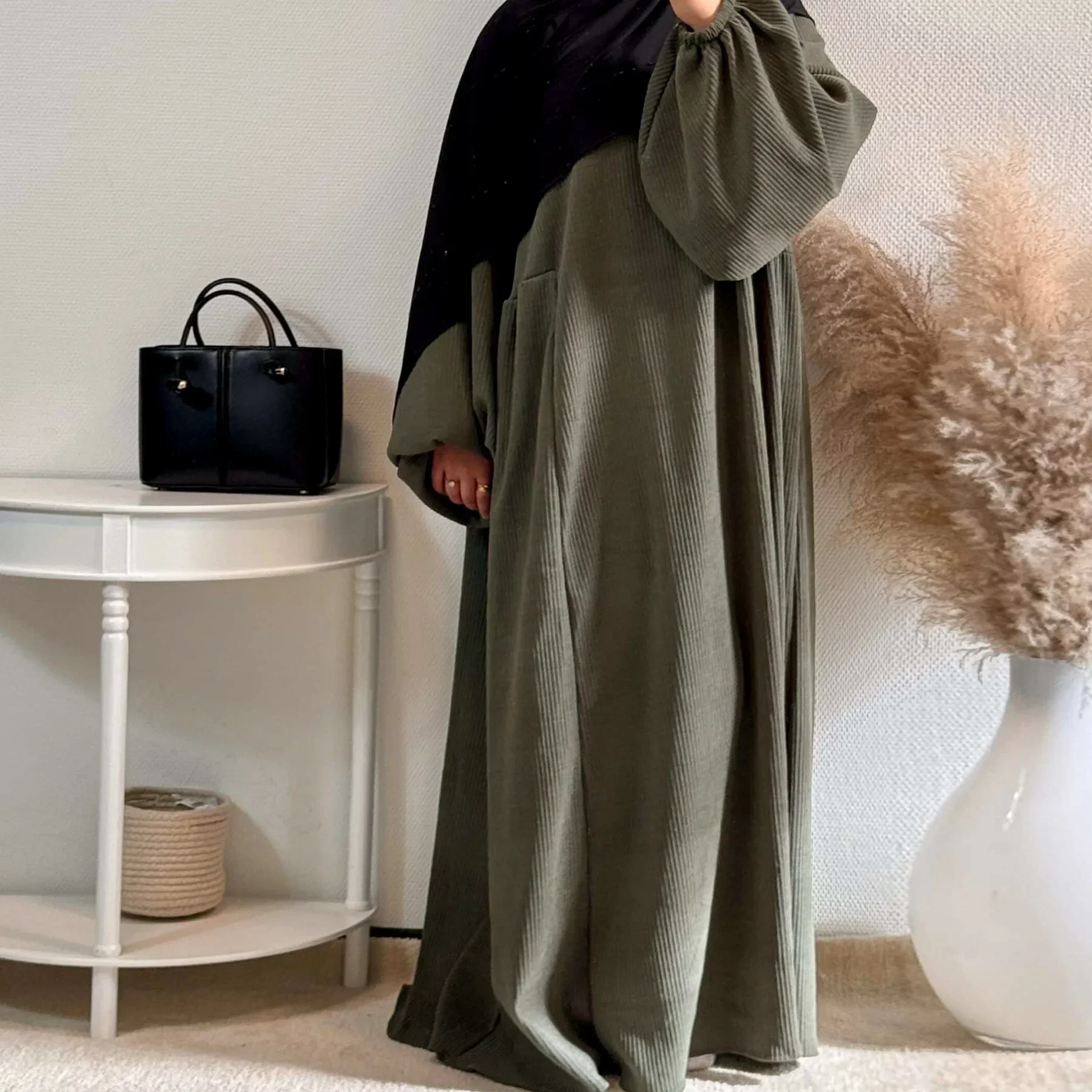 Eid Djellaba Ramadan Muslim Women Modest Dress Turkey Kaftan Dubai Abaya Arabic Robe Islam Clothing Morocco Caftan Jalabiya Gown