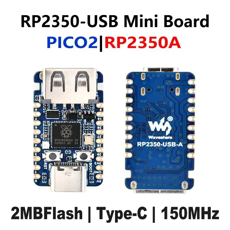 �y�Z�[�����zRaspberry Pi Pico 2 RP2350-USB-A �~�j�J���{�[�h �f���A���R�A RP2350A Type-C �C���^�[�t�F�[�X�{�[�h �v���Z�b�T 150MHz �C���c�[��