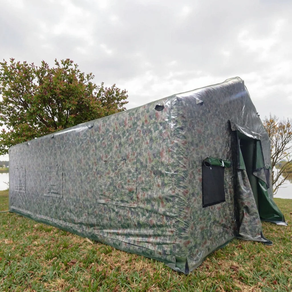 Outdoor Family Camping Waterproof Portable PVC Large Folding Inflatable Tent for Easy Setup Four-season Use