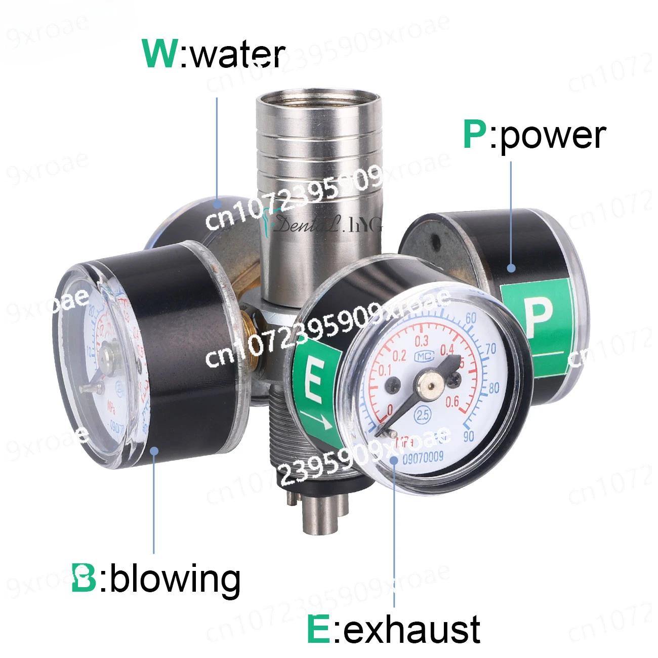 For Test High Speed Handpiece Dental Air Pressure Gauge