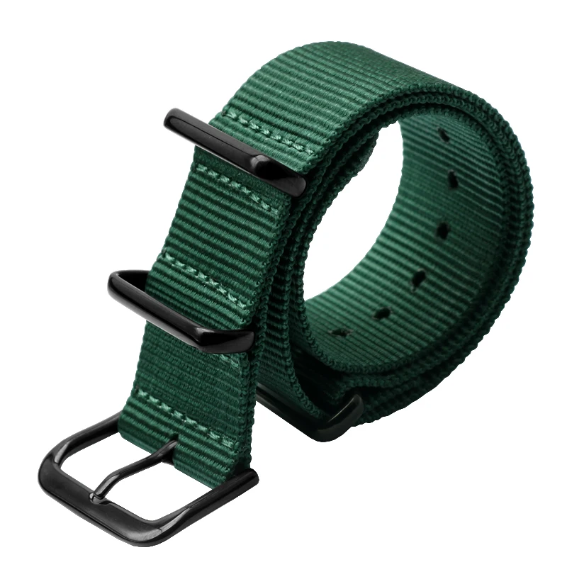 Integrated Waterproof Nylon Watch Strap For Seiko No.5  Black Green Water Ghost SRPD79K1 SRPD77K1 SRPJ37K1 Watch Band 22mm Belt