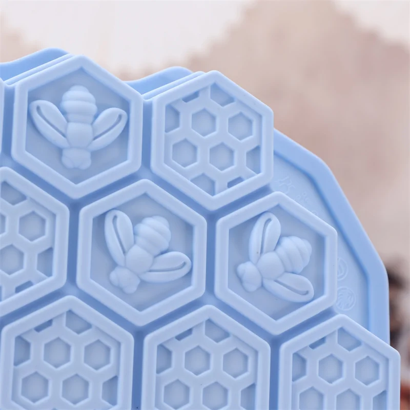 سيليكون 19 المحمول النحل العسل كعكة الشوكولاته الصابون الصابون الجليد قالب شمع لتقوم بها بنفسك قالب شمع العسل كعكة أدوات خبز قالب خبز #6