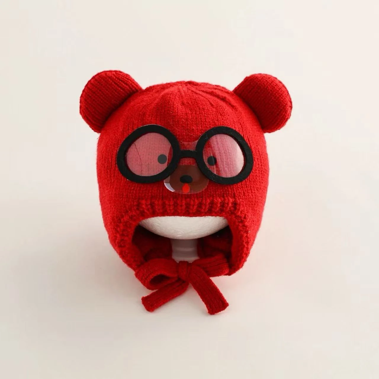 Gorro de Invierno Cálido para Bebé, Gorro de Punto de Lana con Orejeras, Diseño de Dibujos Animados, para Niños y Niñas, Protección Contra el Viento