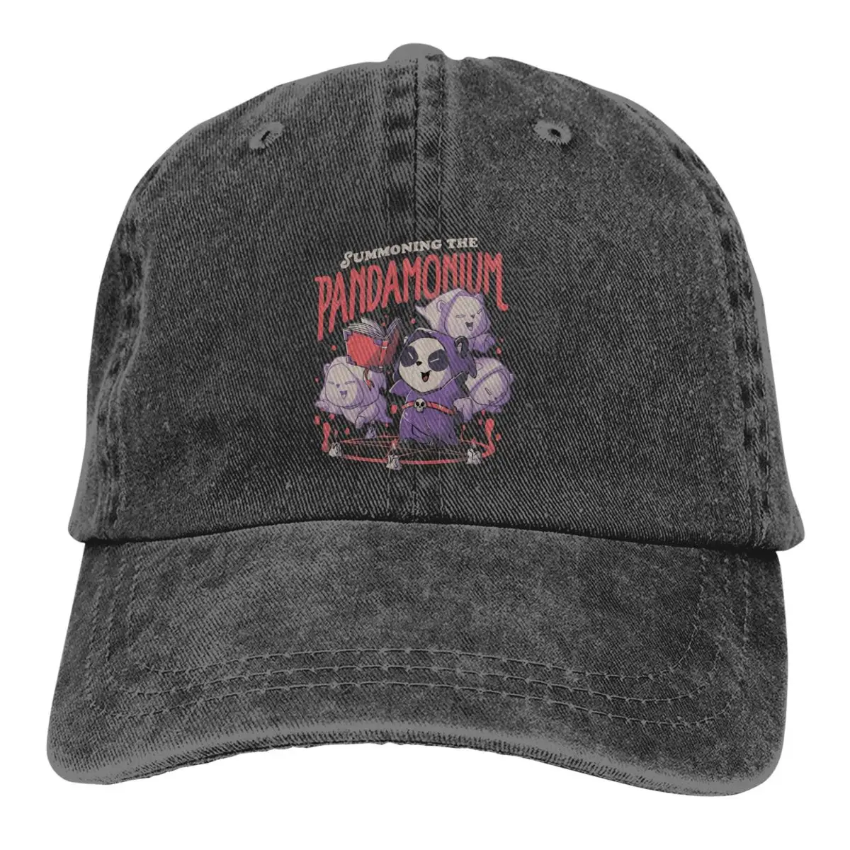 

Men's Baseball Cap Summoning The Pandamonium Evil Creepy Panda Trucker Snapback Cowboy Caps Dad Hat Baphomet Satan Lucifer Hats