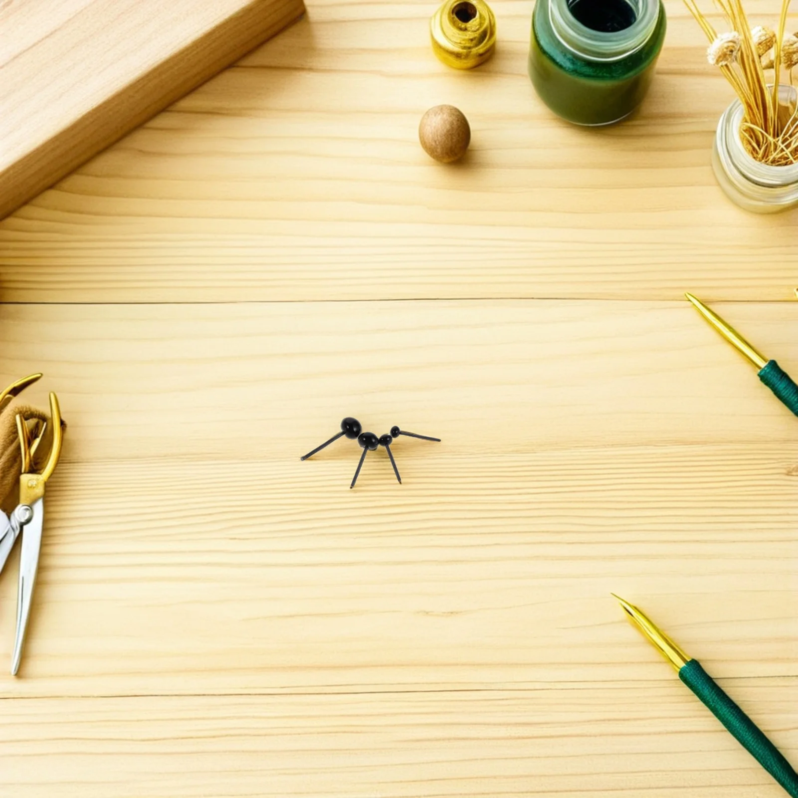 

400pcs Handmade Glass Eyes 3Mm 4Mm 5Mm 6Mm Realistic Black Eyeballs For Stuffed Crochet Needle Felting Animal Safety Eyes Craft