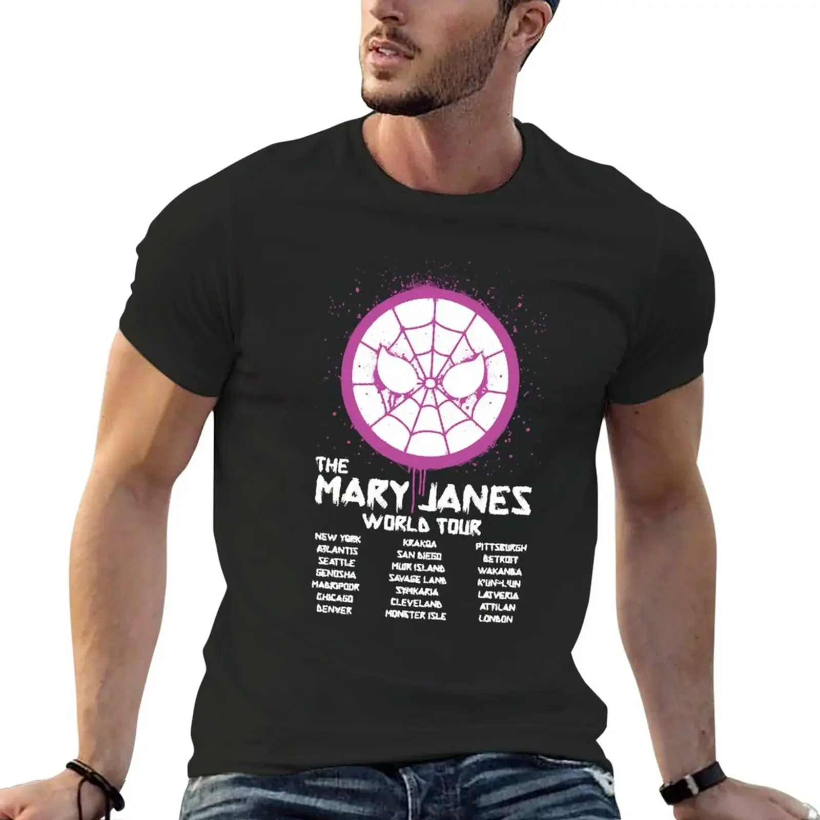 New The Mary Janes World Tour T-Shirt summer tops t shirt man hippie clothes plain white t shirts men