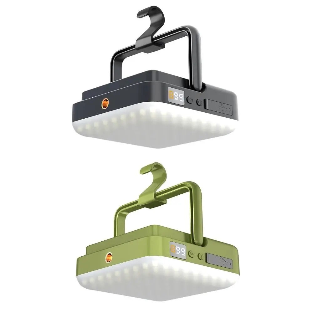 with Hook Rechargeable Portable Camping Lantern Waterproof Flashlight Tent Light LED Search Light Hanging Light Outdoor