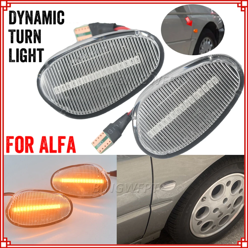 Dynamic Turn Signal Indicator Repeater Light For ALFA ROMEO 145 146 930 155 SPIDER GTV LED Side Marker Fender Sequential Lamp