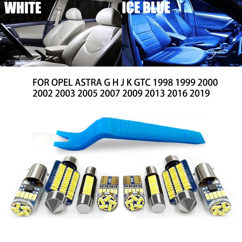 Car LED Interior Lights Canbus For Opel Astra G H J K GTC 1998 1999 2000 2002 2003 2005 2007 2009 2013 2016 2019 Accessories