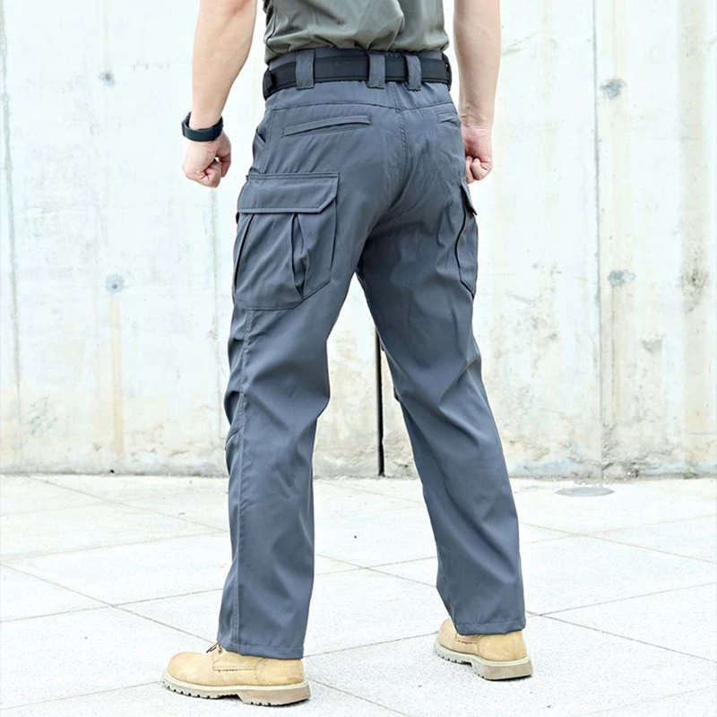 Spodnie na co dzień na świeżym powietrzu męskie taktyczne spodnie Cargo nowa odzież robocza z wieloma kieszeniami odporna na zużycie 2 szt. Wędkarstwo na świeżym powietrzu spodnie do pieszych wędrówek pieszych męskie