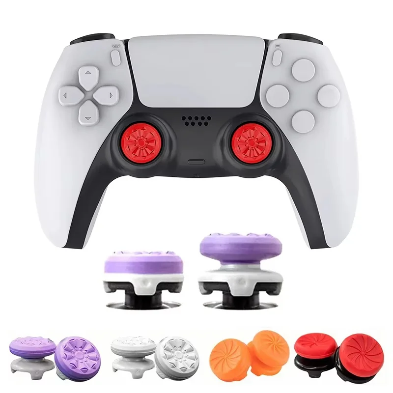 2Pcs Silicone Hand Grip Extenders Caps Game Controller Gamepad Thumb Grips Cover High/Low Rocker Stick Extenders Cap For PS5/4