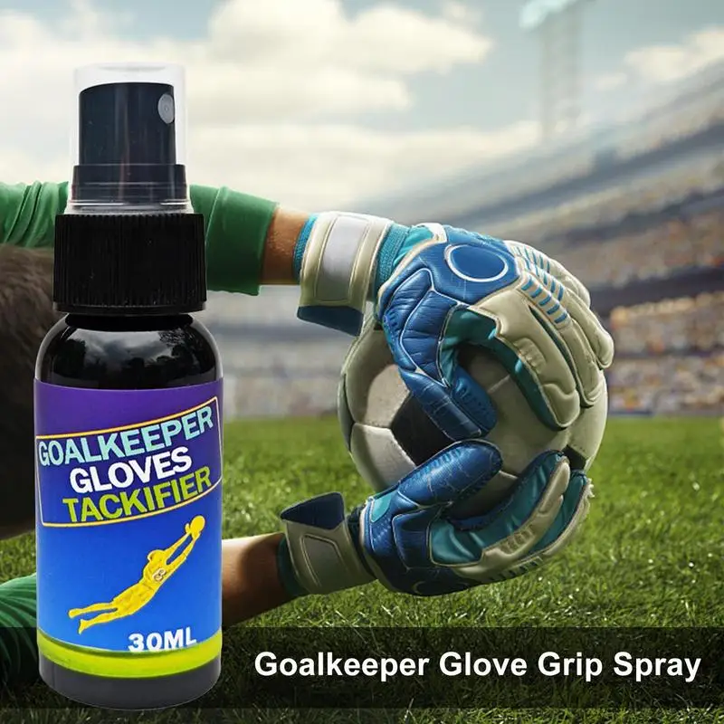 Spray para guantes de portero de 30ml, Spray para agarre de fútbol para guantes de portero, pegamento para guantes de repuesto de béisbol adhesivo mejorado antideslizante