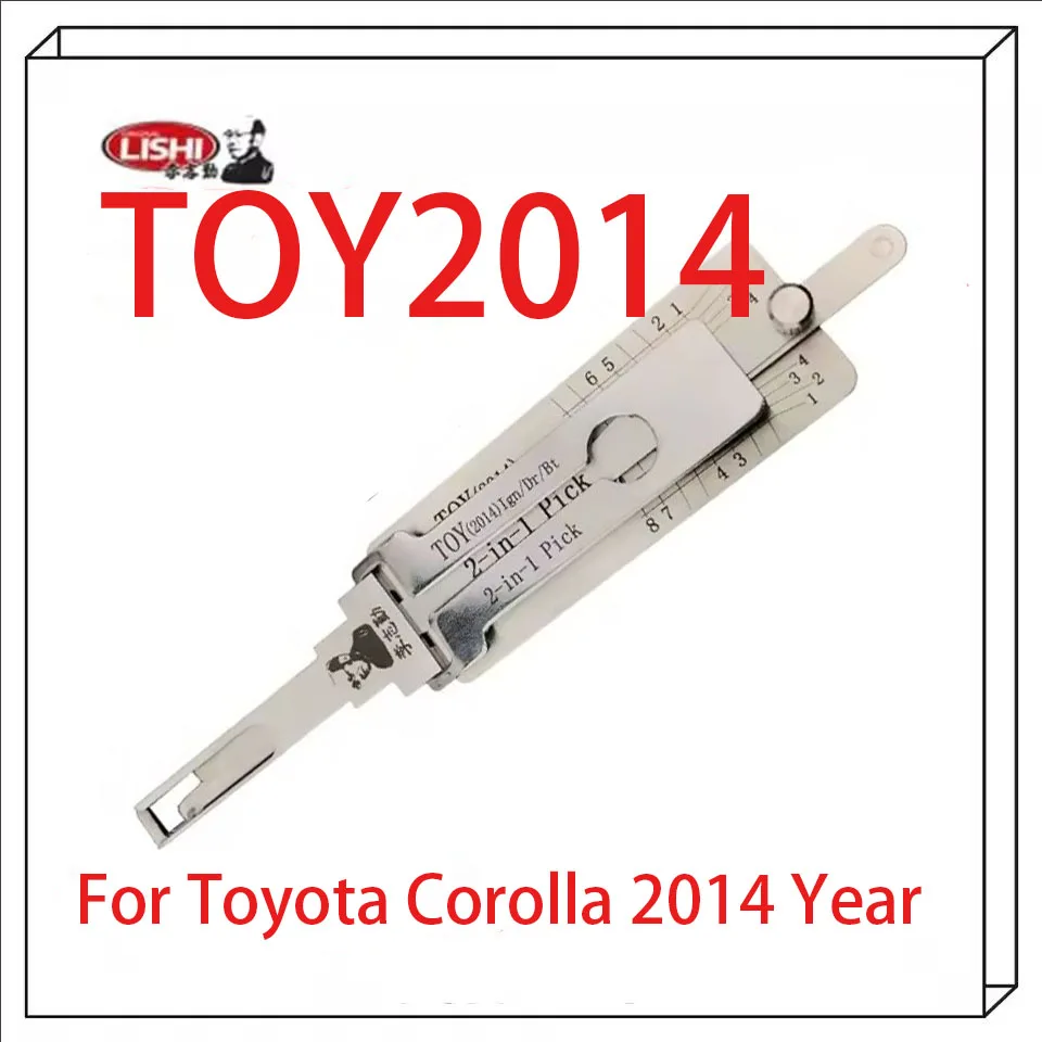 For Toyota Corolla 2014 Year Lishi 2in1 TOY2014 Original Decoder Lock Pick tool Locksmiths tool Car Door Opne Tool