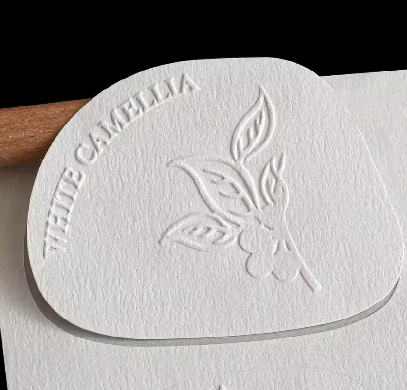 

Customized textured paper labels, LOGO printing, matte stickers, special adhesive, branded stickers with embossing