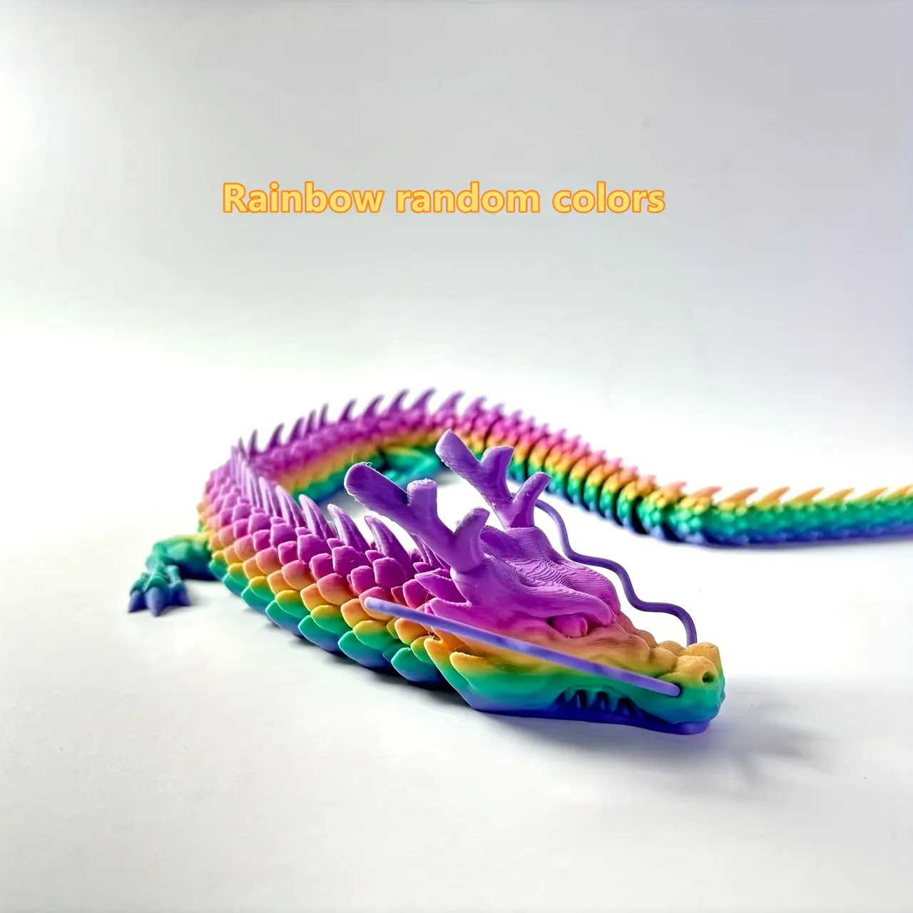 60cm/23,62 Zoll 3D-gedruckter Drache mit beweglichen Gelenken, Tiermodell, Dekoration für den Schreibtisch, Geschenk, Sammlerstück.