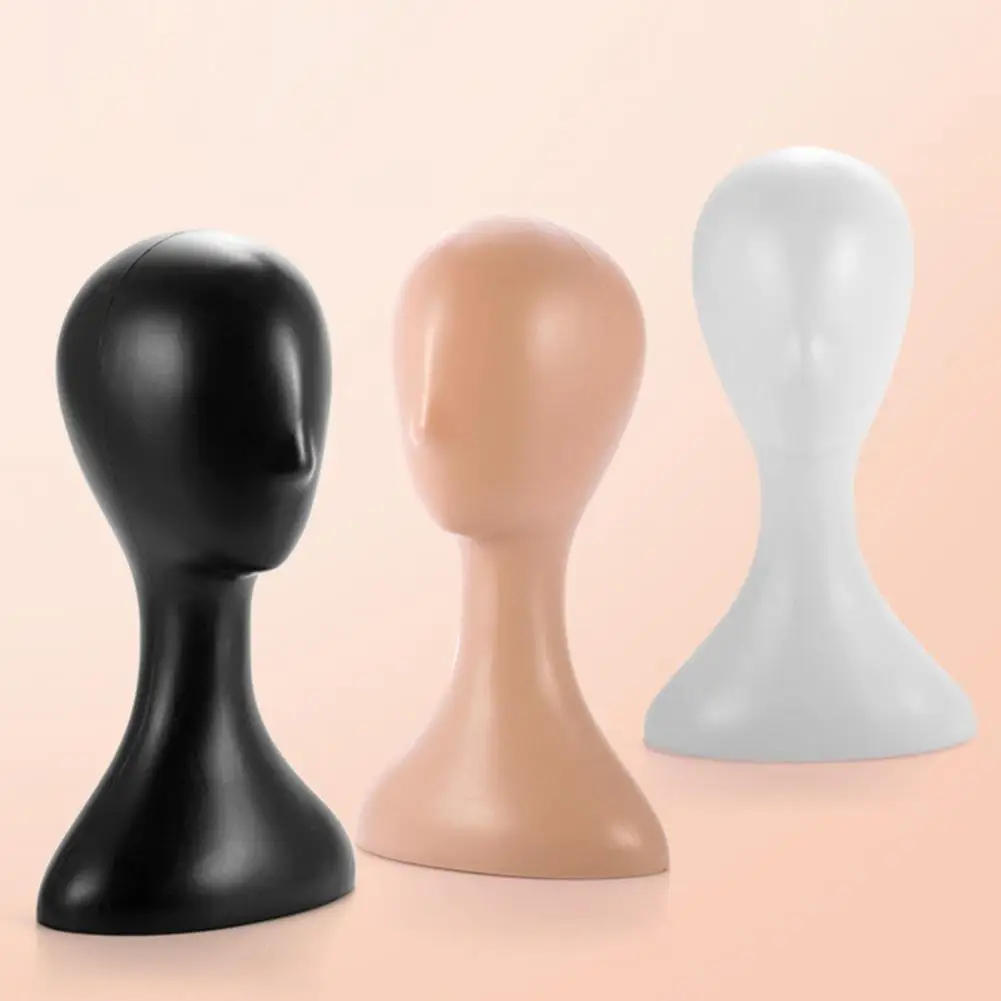Headform รุ่นพลาสติกบทคัดย่อ Mannequin Manikin HEAD หมวกวิกผมแว่นตานามธรรมหญิงรุ่น Headform ขาตั้งจอแสดงผล