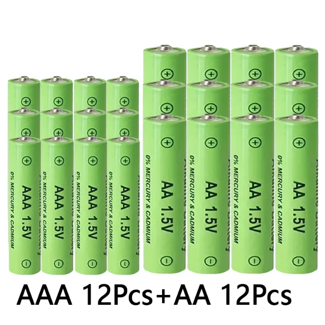 1,5V AA+AAA Ni Mh oplaadbare batterij, AAA Alkaline 3800-3000Mah, voor zaklampen, speelgoed, klokken, MP3, nikkel-waterstofbatterijen