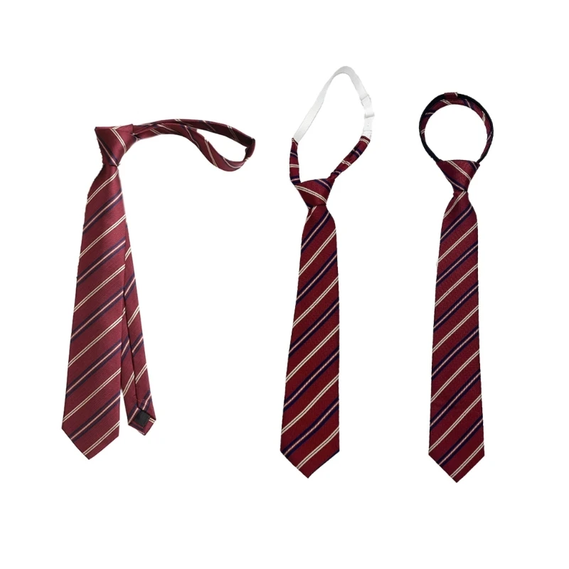 

Fashion Neckties for Students Zipper/Elastic Band/Self Tie Type Necktie British Style Girl Boys Uniform Accessories