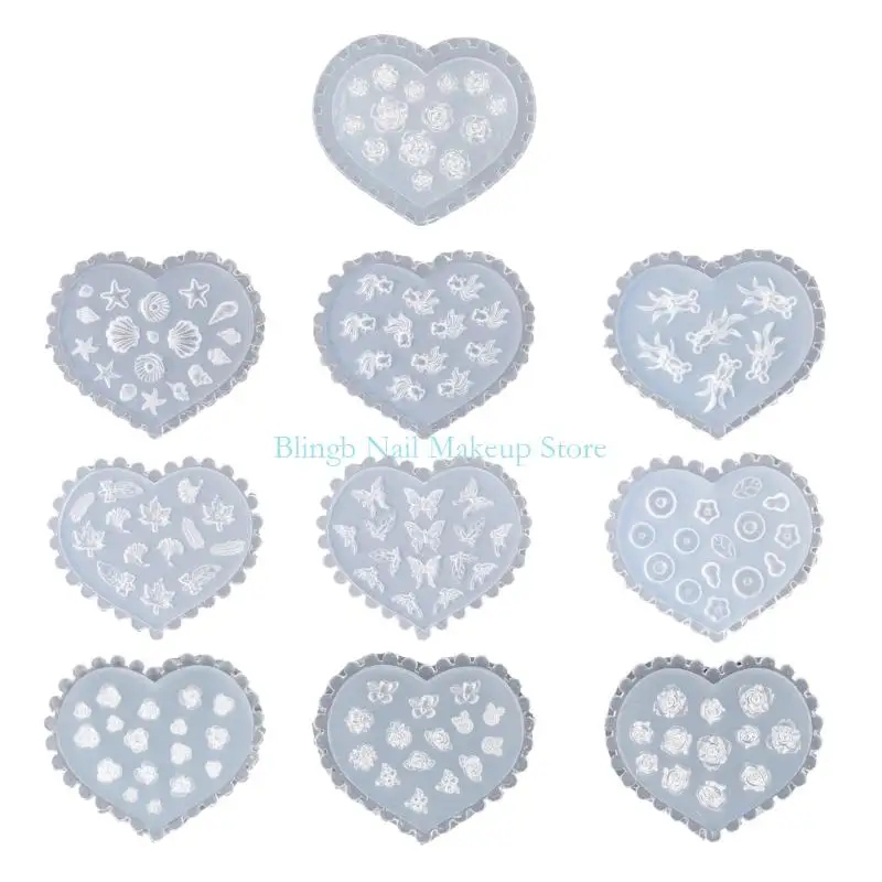 

28TA Silicone Carving Mold Flower Earrings Mold Pendant Jewelry Making Tools