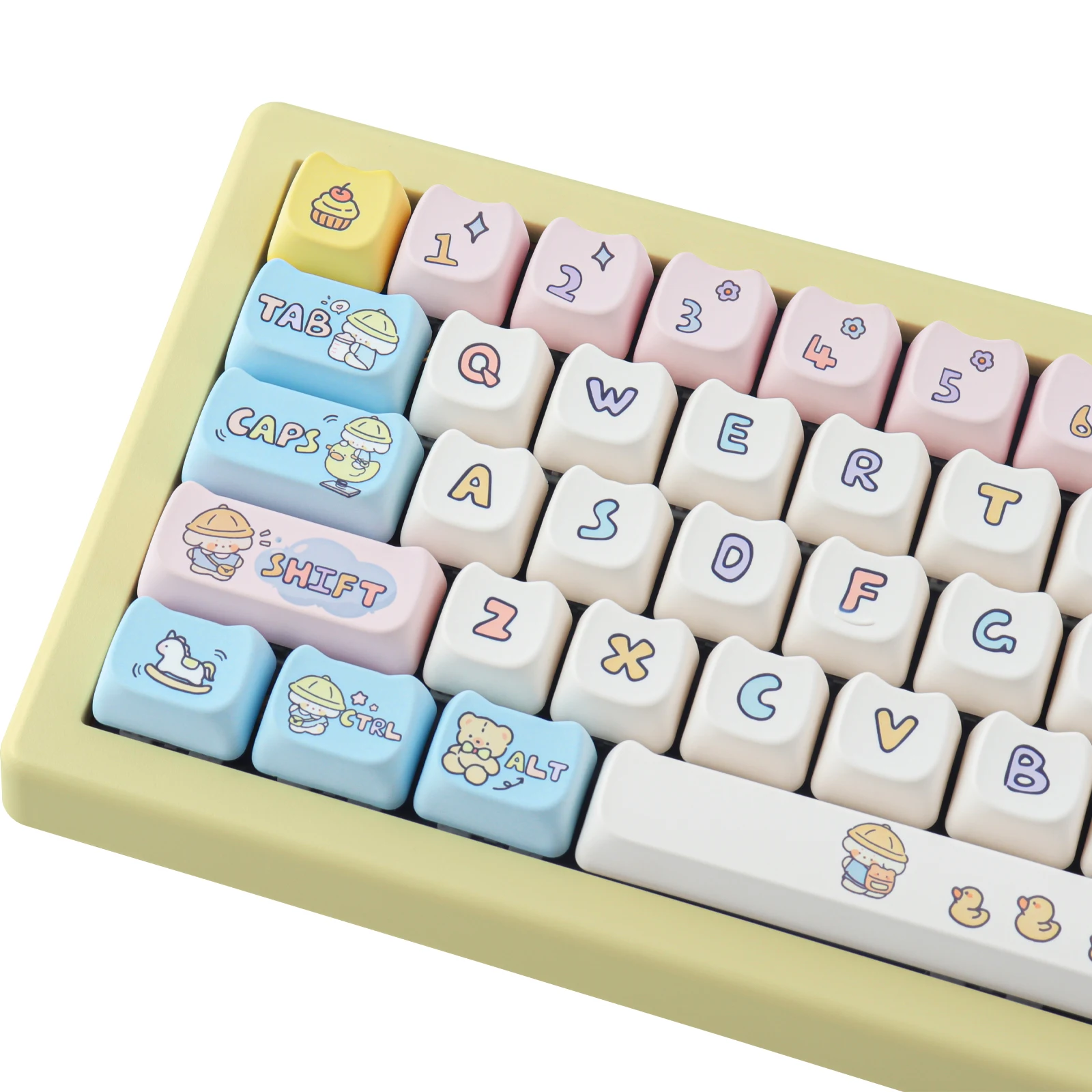 Kindergarten keycaps 138 Keys keycaps MOA Profile DYE-SUB Personalized For Mechanical Keyboard