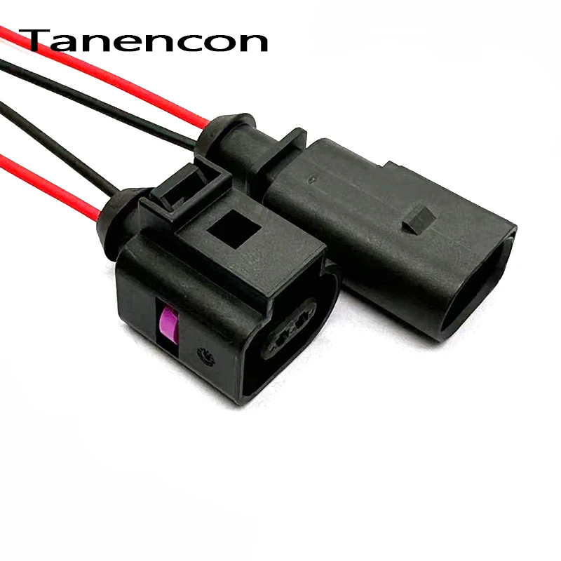 2 Pin Car Throttle Intake Air Temperature Sensor Plug 1J0973802 1J0973702 Water Tank Water Temperature Sensor Connector for VW