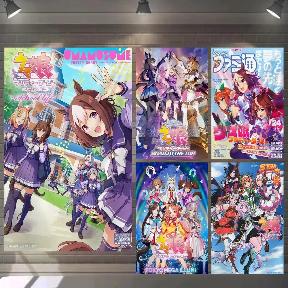 Uma M-Musume Pretty D-Derby Tapestry Microfiber Background Art Decor For Bedroom Bar Outdoor Festival Wall Deco