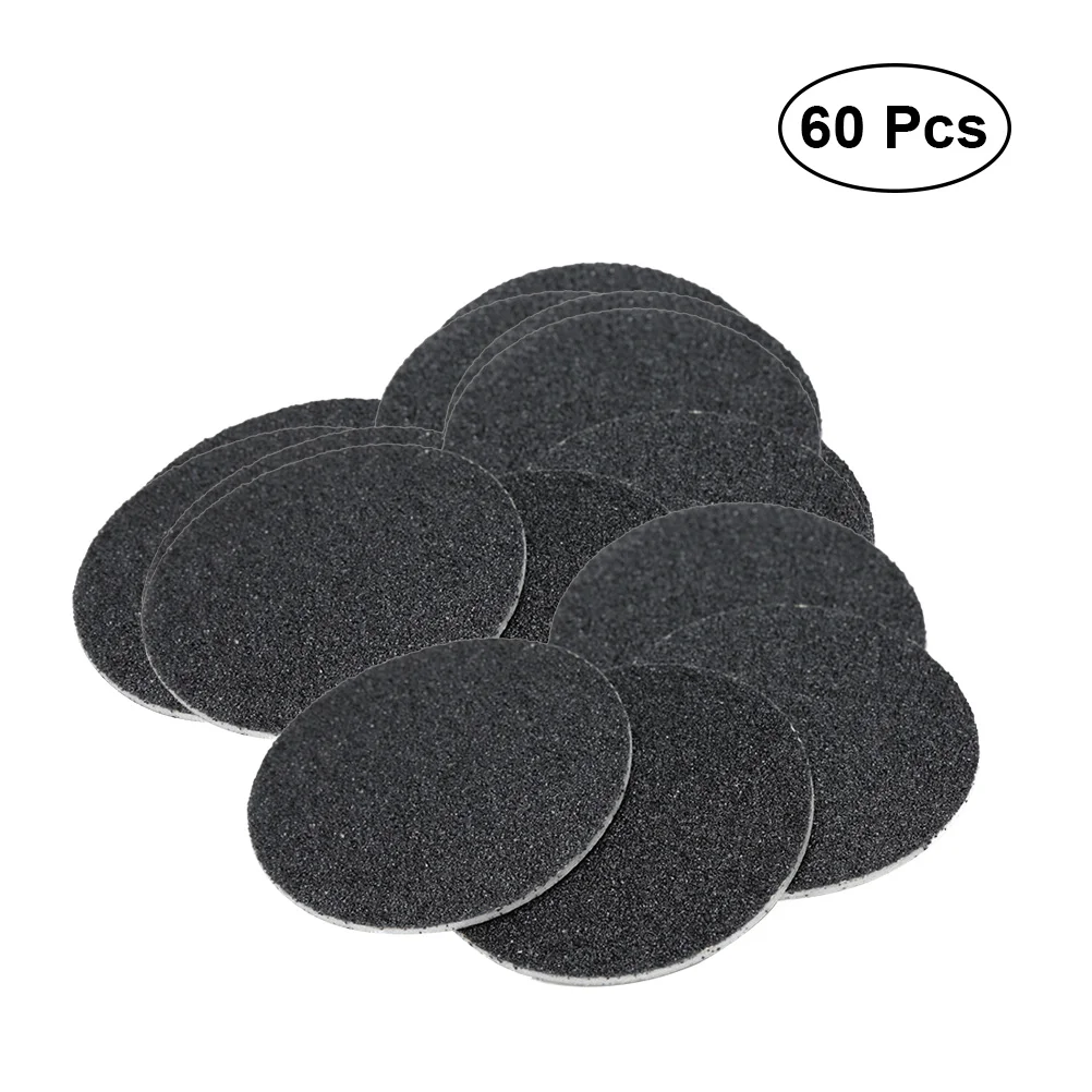 

60 Pcs Replacement Sandpaper Discs Electronics Kit Adhesive Remover Disk for Foot File Refill Callus