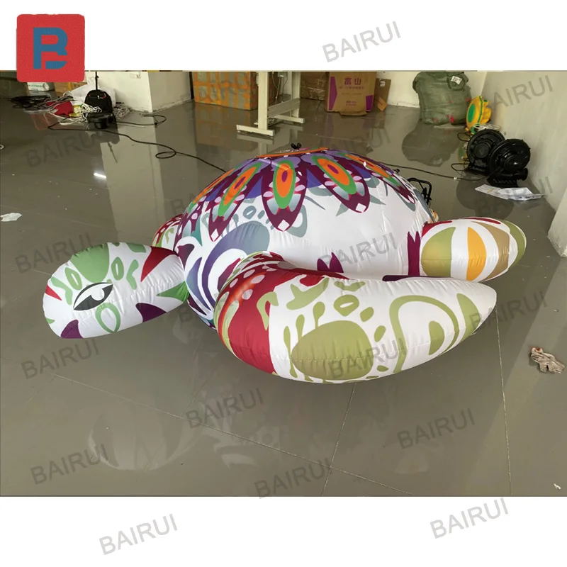 سلحفاة بحرية قابلة للنفخ مع منفاخات، دعائم تزيين كبيرة للمناسبات الخارجية ومراكز التسوق #4