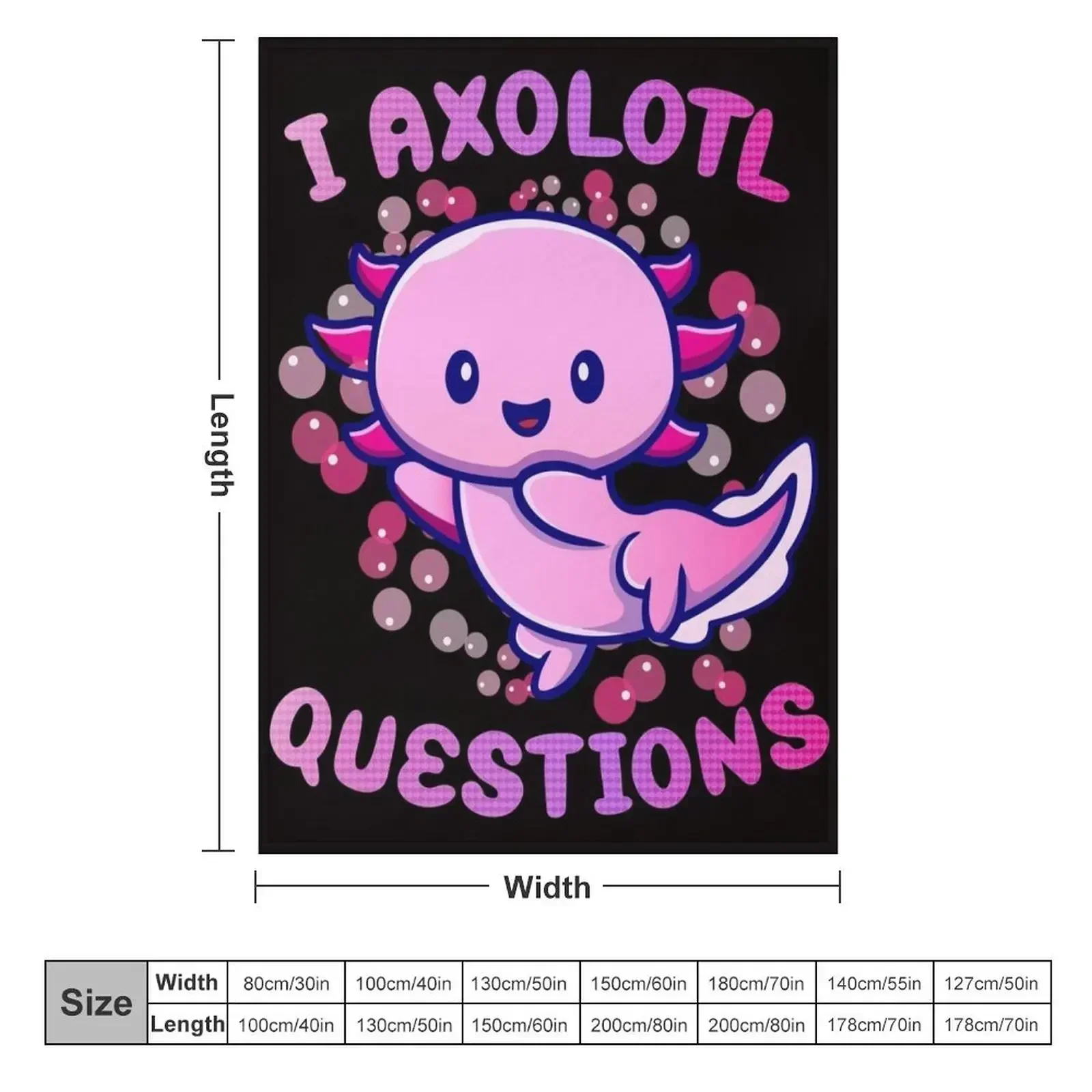 i axolotl questions Throw Blanket couch cozy soft plush fuzzy picnic outdoor blanket