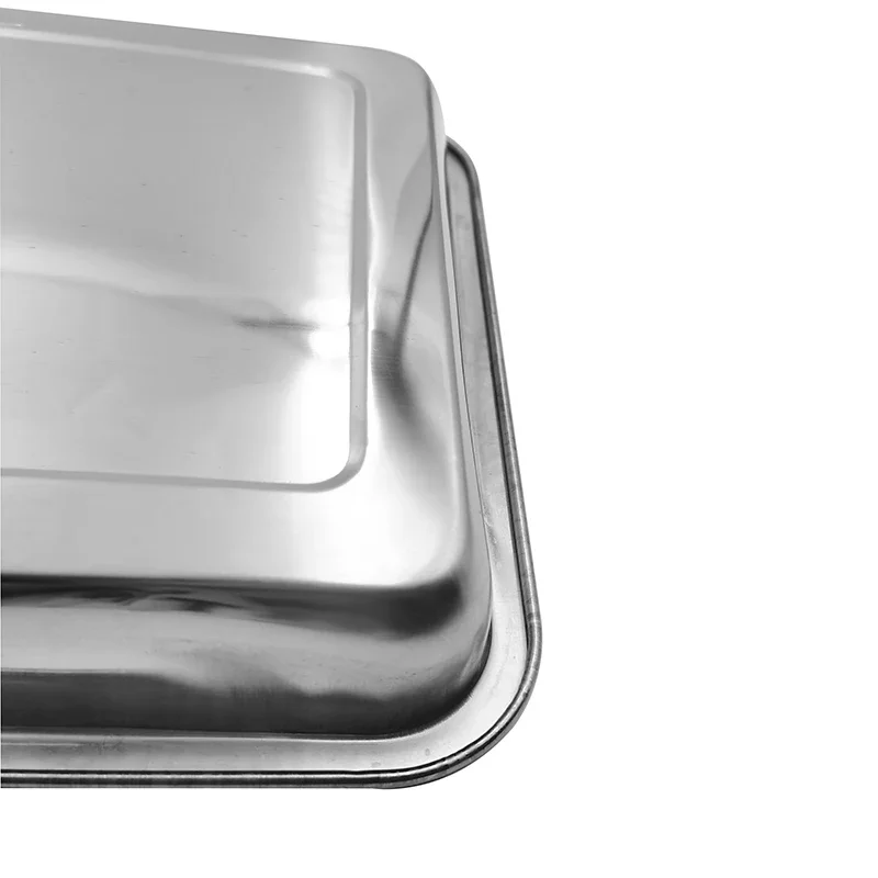 

Stainless Steel Sterilization Tray Square Tray Surgical Tray Surgical Medical Dental Storage Tray Lab Instrument Tray 2 Sizes