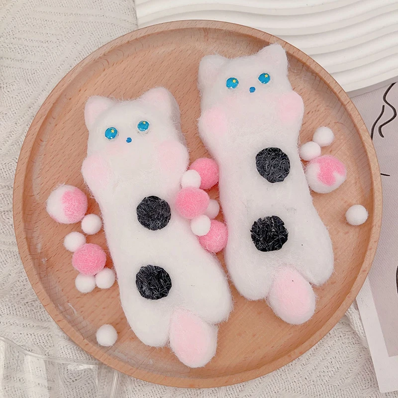 1Pcs Lazy Cat Squishy Fidget Toy Mini Kawaii Plush Cat Silicone Small Cat Cute Cat Decompressions Vent Squeeze Toy Kids Gift