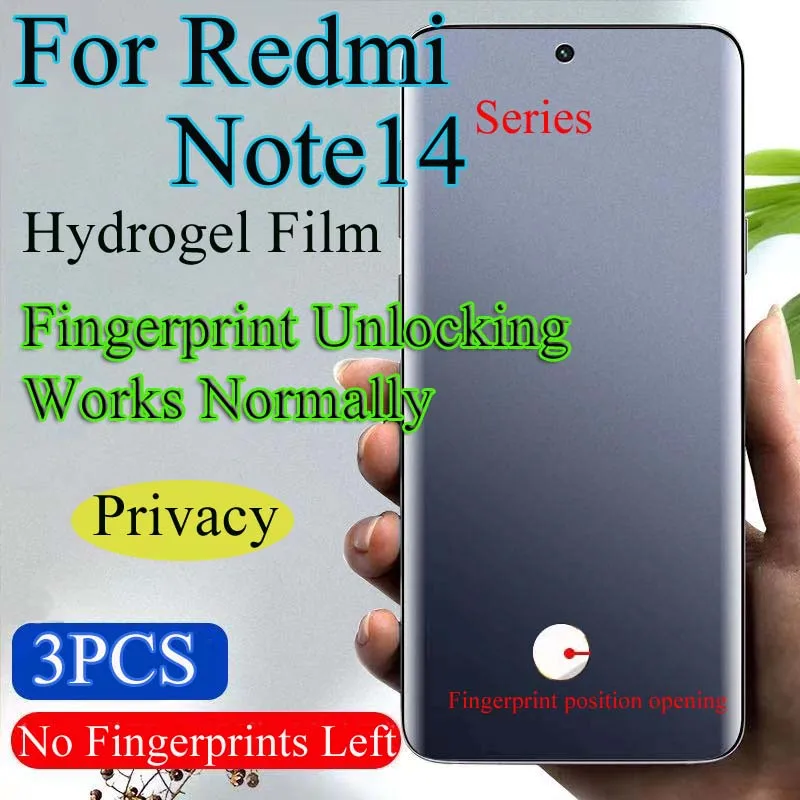 

Note14Pro+ Anti-Peeping Matte Screen Protector For Redmi Note14 Pro Privacy Hydrogel Film RedmiNote14 Soft HD Full Coverage