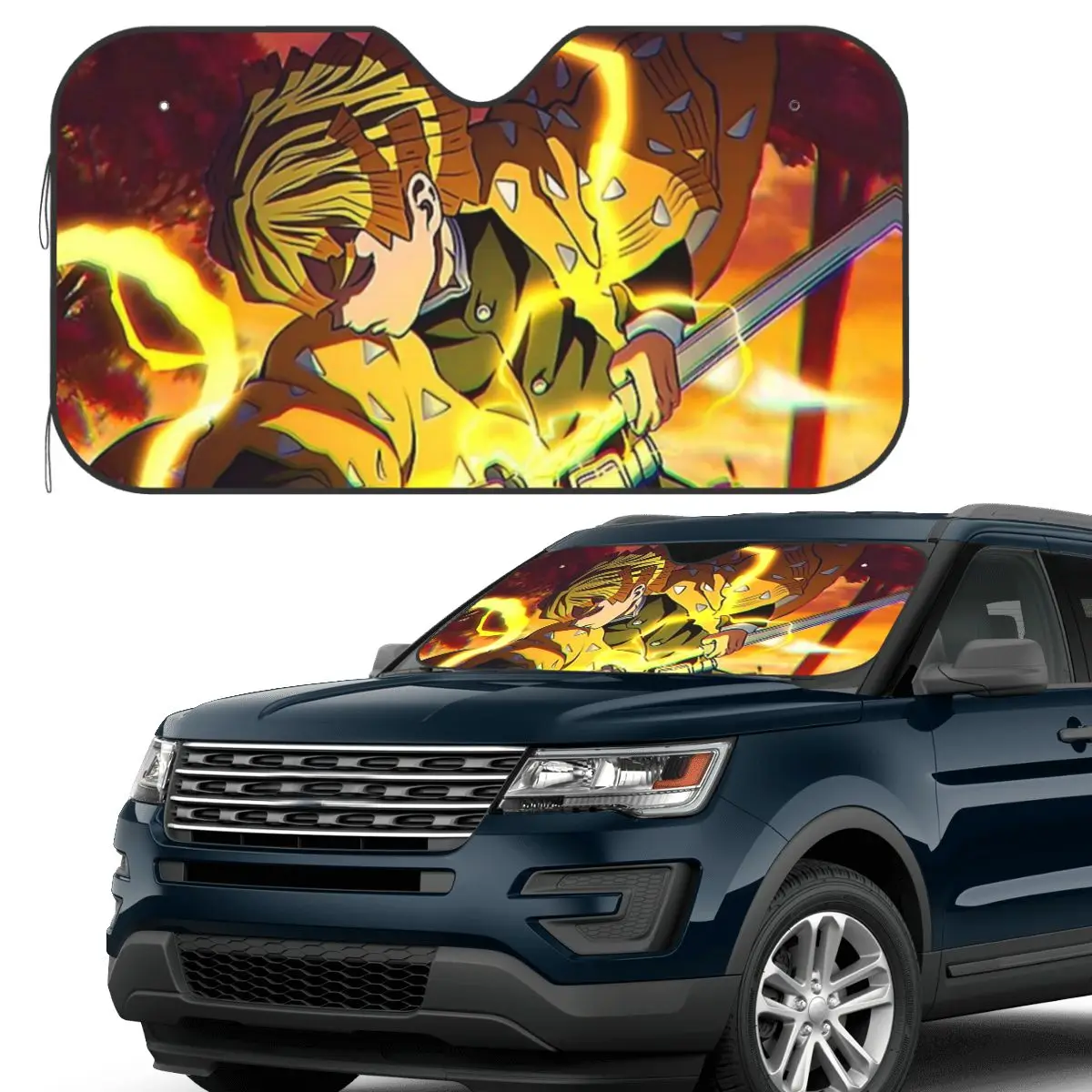 

Аниме Demon Slayer Kamado Tanjirou солнцезащитный козырек ветровое стекло автомобиля переднее лобовое стекло окно солнцезащитный козырек аксессуары чехлы