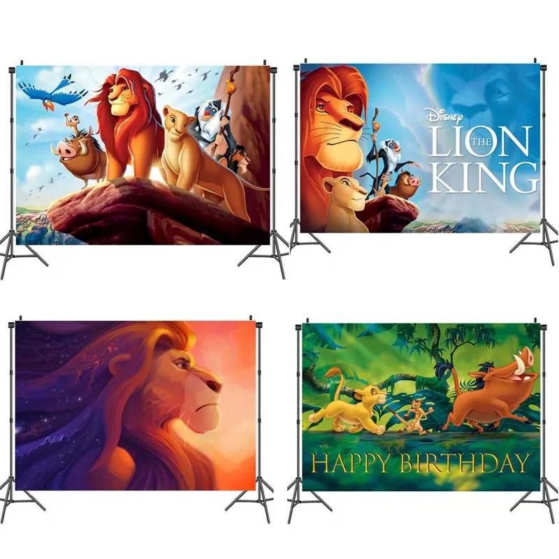 

The Lion King Tapestry Birthday Party Supplies Baby Shower Banner Kid Faovr Room Simba Background Decoration Customize Backdrop