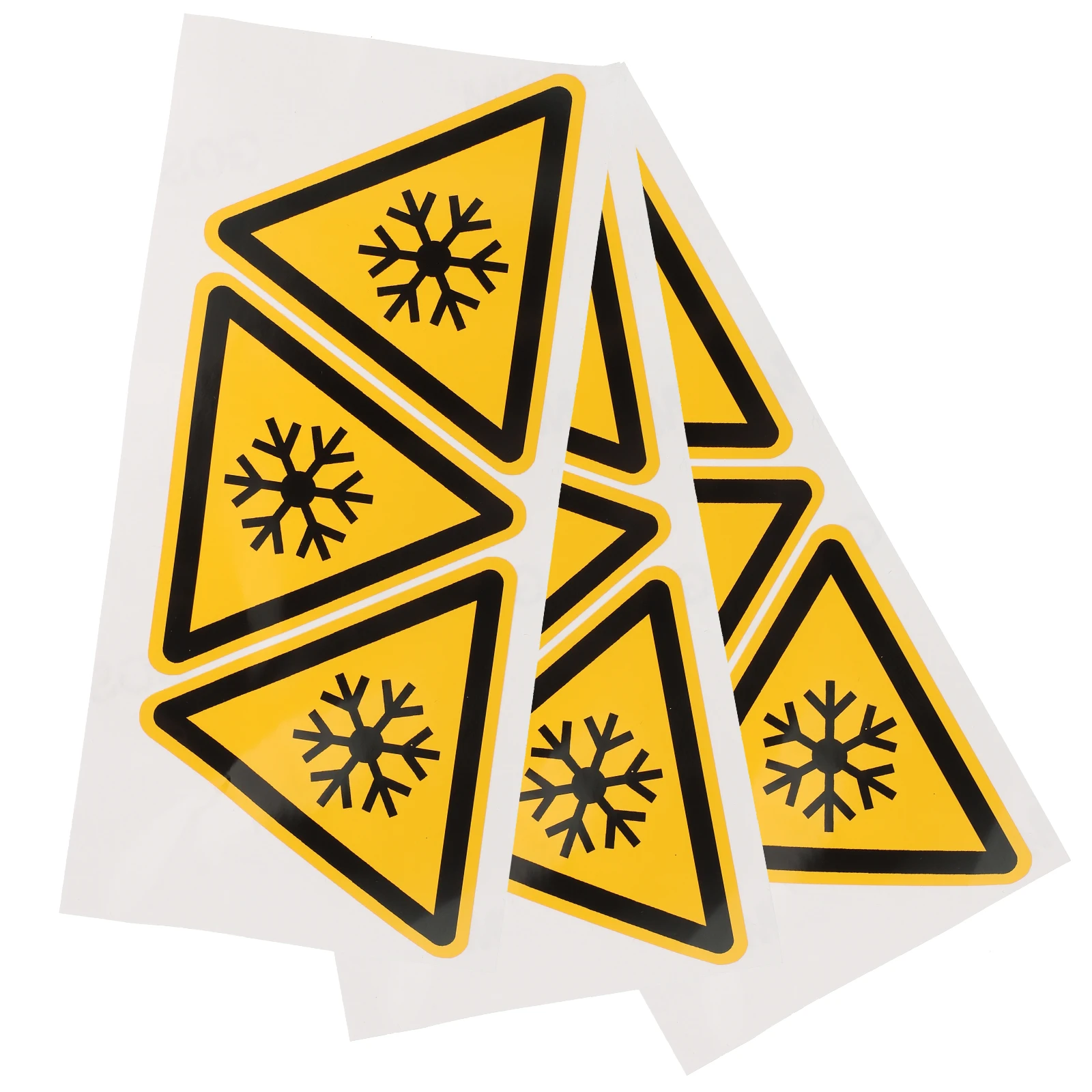 3pcs Low Temperature Warning Stickers Safety Labels For Equipment Caution Decals Lightweight Easy Carry Device Warning Sign