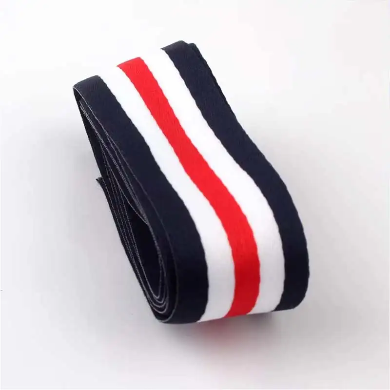 Color polyester striped   cap with ribbon decorative ribbon edging cloth strip wide men and women T-shirt accessories diy belt