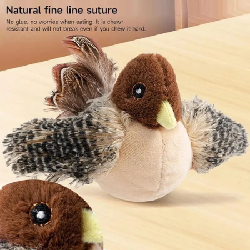 Cat Toy Interactive Touching Sensing Sounding Teasing Cat Sticks Plush Simulation Of Birds Hedgehogs Capybara Molars Articles